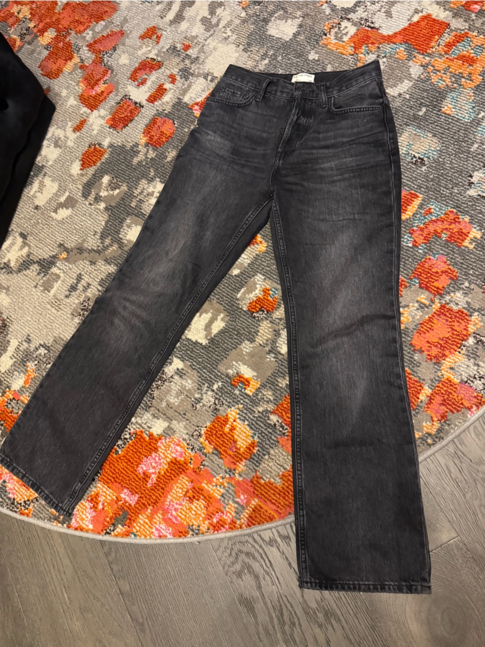 We The Free Charcoal Straight-Leg Women's Jeans- Free People- Flaw